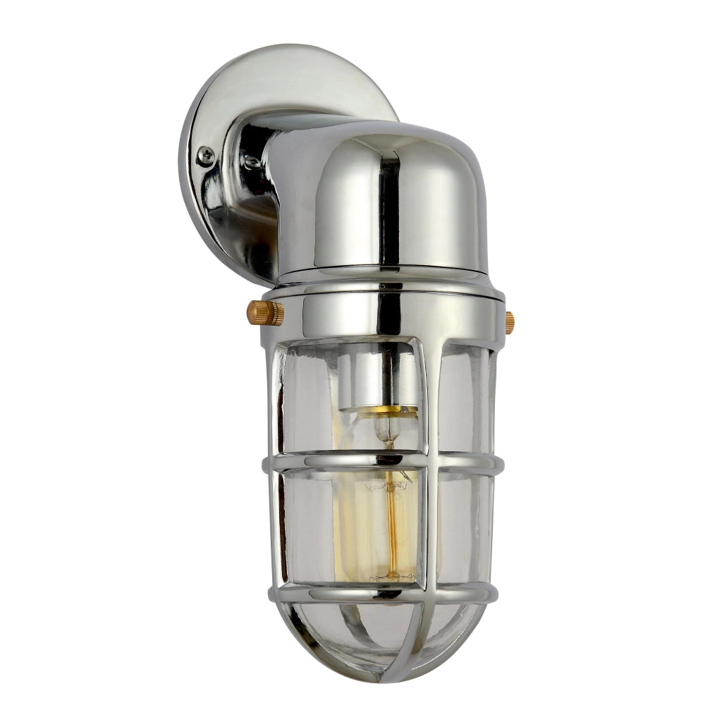 Applique loft cromata Polux LUND E27 IP44 1 luce 30cm