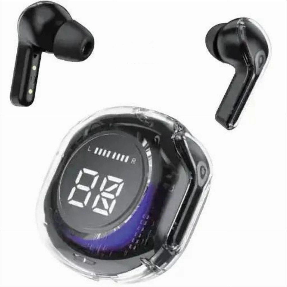 Trade Shop - Auricolari Bluetooth 5.3 Trasparenti Ultrapods Pro Con Cofanetto Di Ricarica Led -