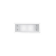 Applique Rettangolare Contemporanea Frame Vetro Bianco 2 Luci E27