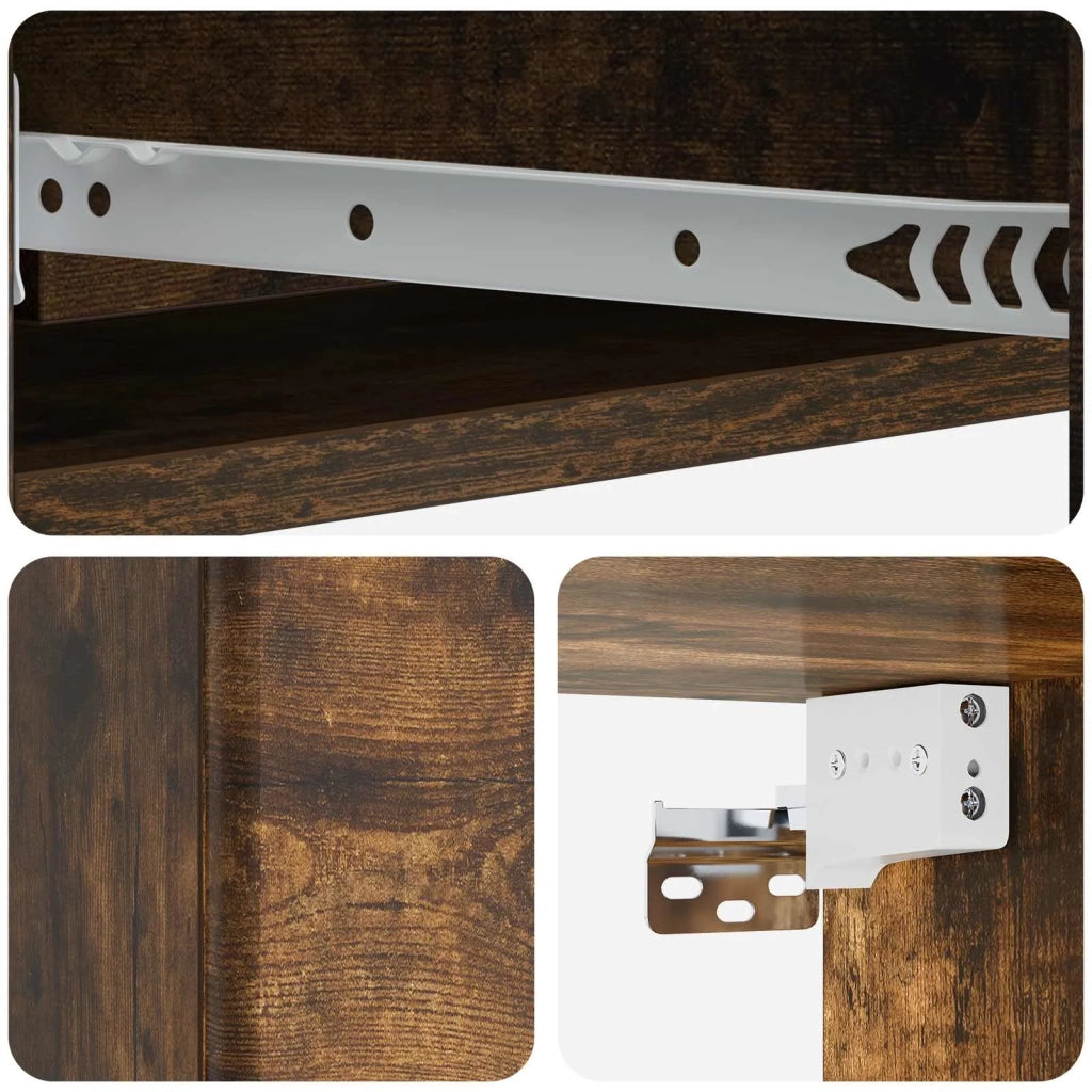 Tavolino da Parete Laterale | Tavolo laterale | Tavolino Rovere Fumo 87,5 x 34,5 x 17 cm