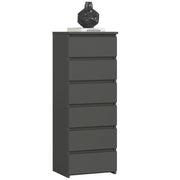 Cassettiera AKORD CL6 Cassettiera Grigia Grafite 40 cm 6 cassetti 40x35x109 cm