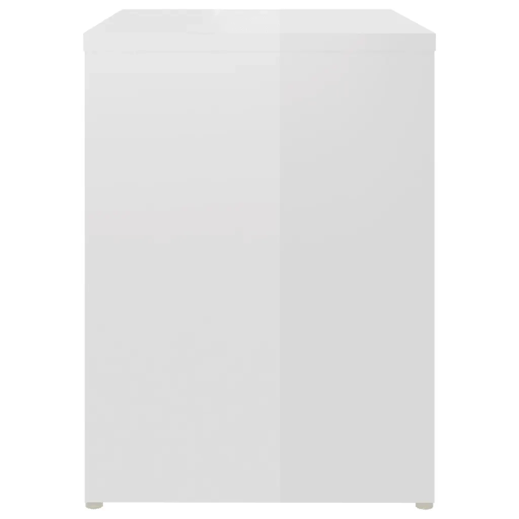 Comodini 2 pz-Set di 2 Tavolino da notte Bianco Lucido 40x30x40 cm in Legno Multistrato
