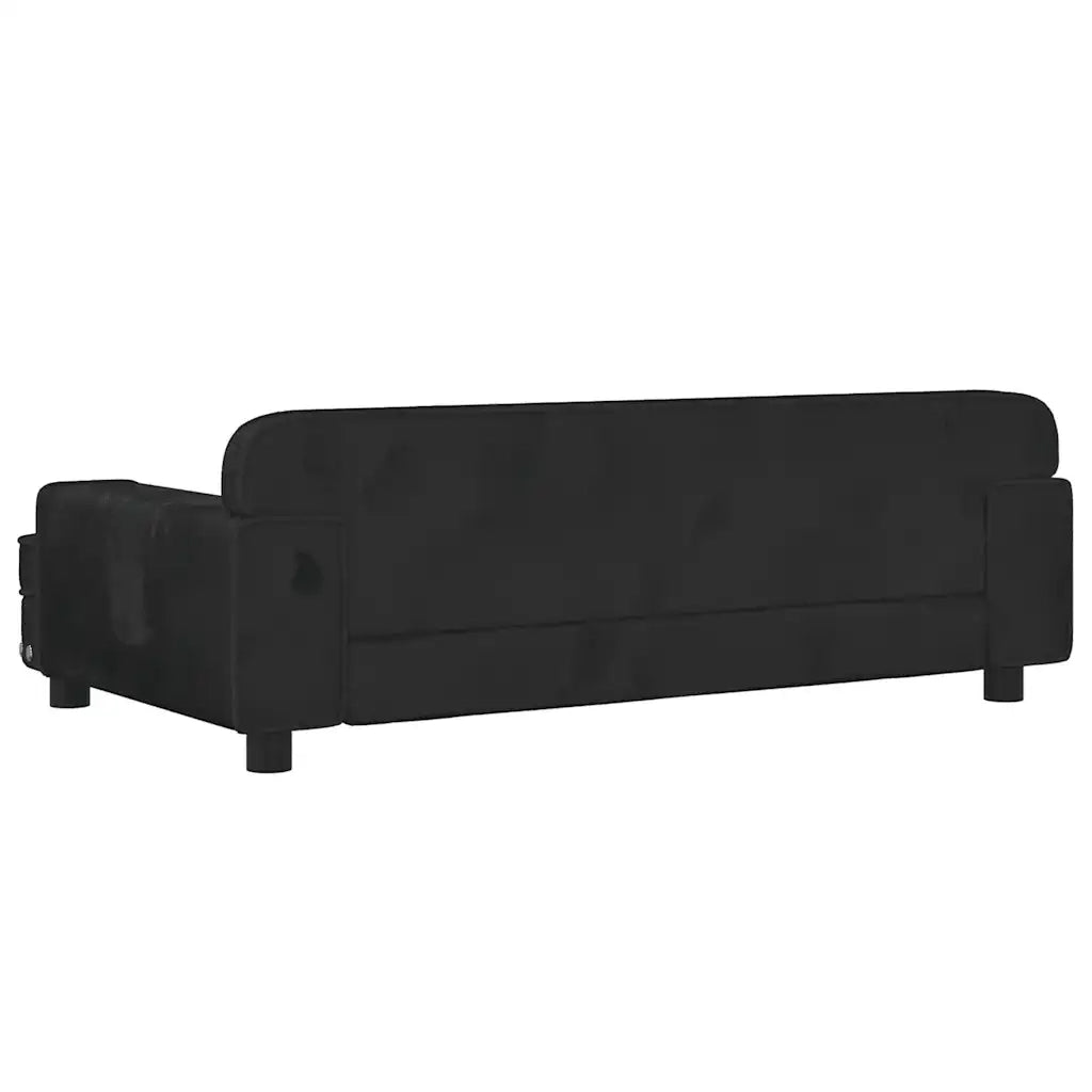Lettino per Cani Nero 90x53x30 cm in Velluto CFW4961863