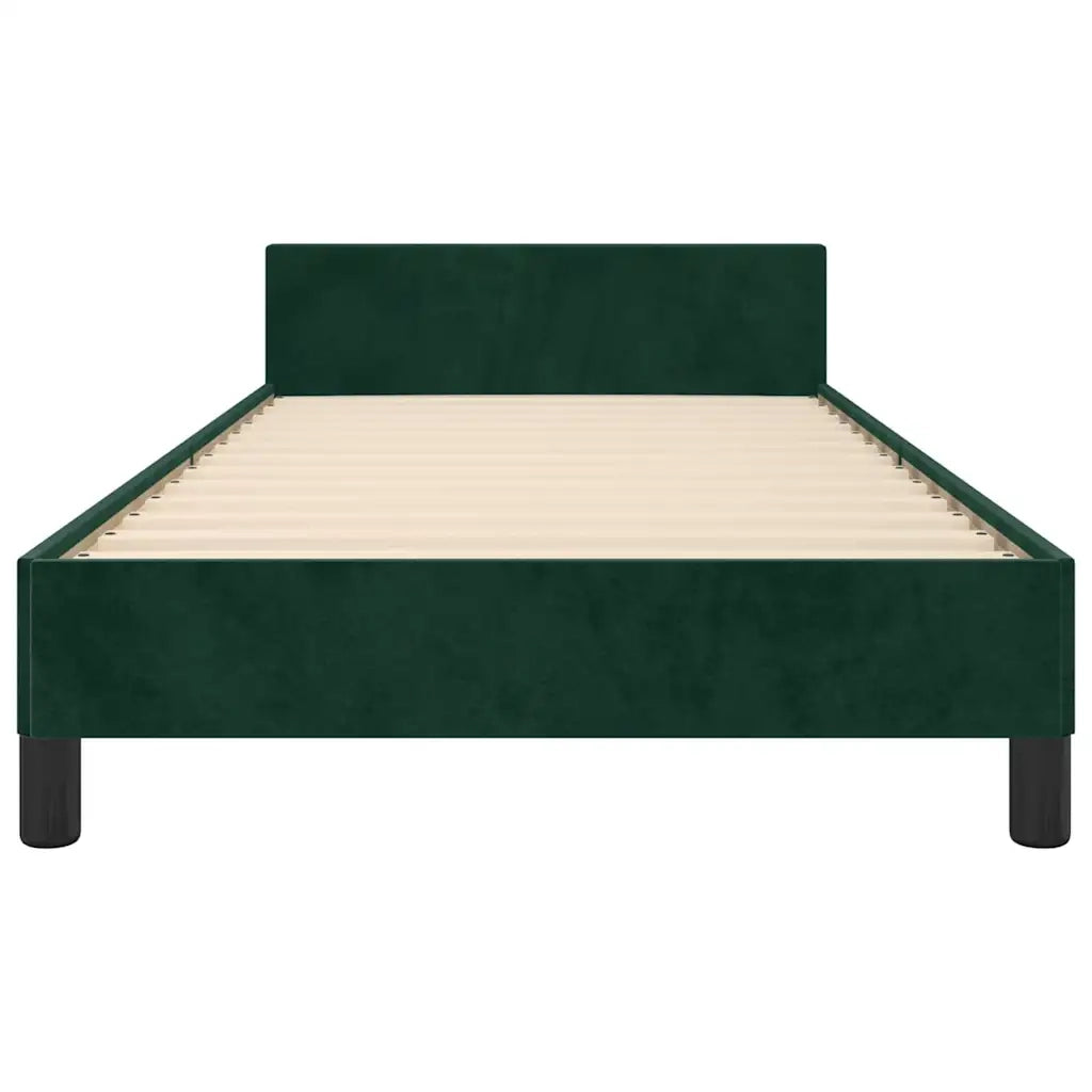 Giroletto senza Materasso Verde Scuro 90x190 cm in Velluto 3125669