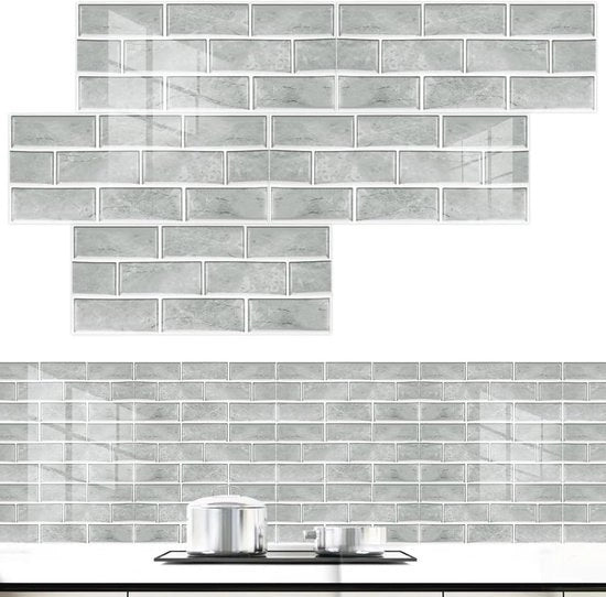 Tegelstickers grigi per cucina e bagno - Autoadesivi e impermeabili