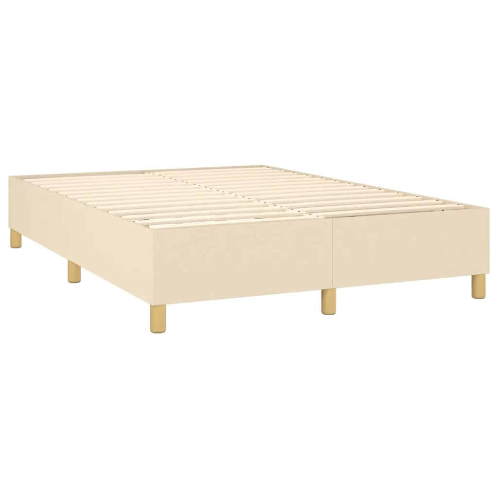 Giroletto a Molle con Materasso Crema 140x200 cm in Tessuto 3128530