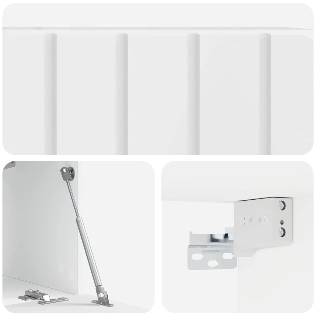 Mobile TV da Muro | Armadietto TV | Mobile Porta TV Bianco Lucido 59,5 x 31 x 30 cm