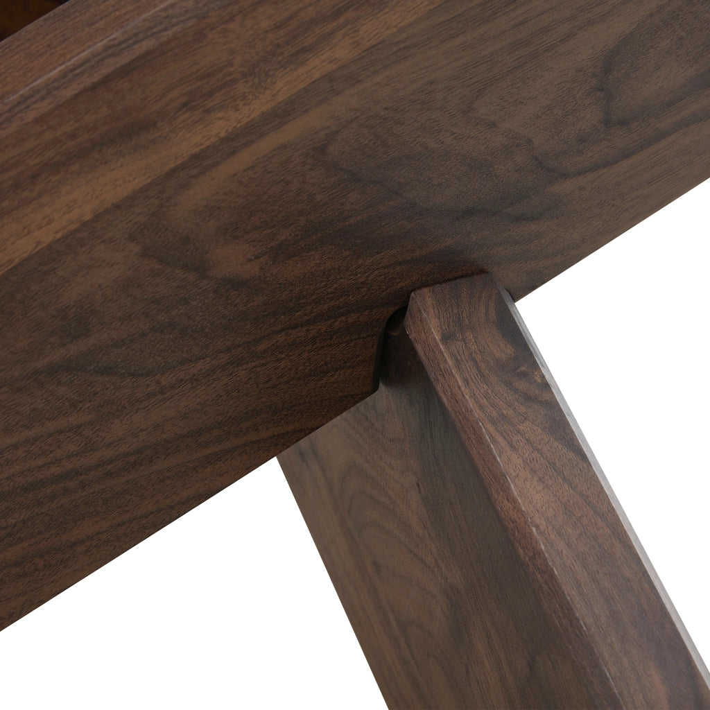 Tavolino da salotto rotondo con piano in vetro e base a croce in MDF, stile moderno per soggiorno, noce, Ø 79 cm