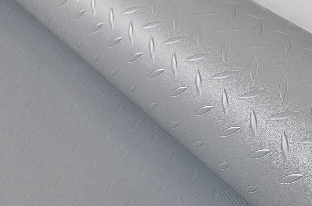Rotolo Passatoia Copri Pavimento Gomma Pvc Ruvida Antiscivolo Tappeto Lamiera Isolante Grigia 100x1500 cm