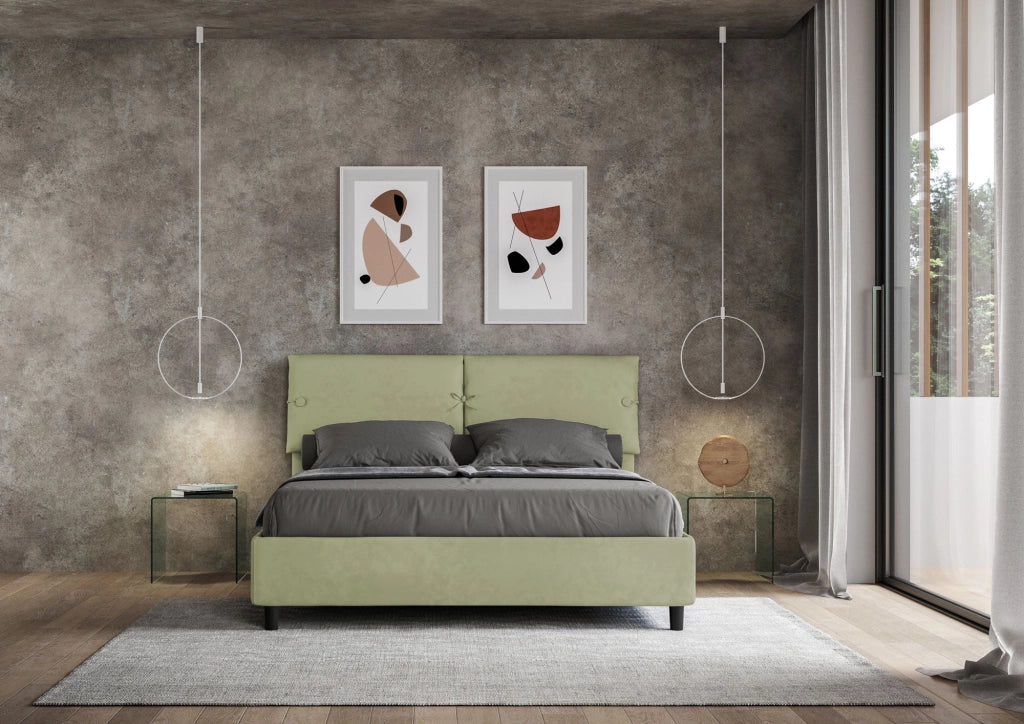 Letto Matrimoniale 160x190 cm con Rete Sleeper Tè verde