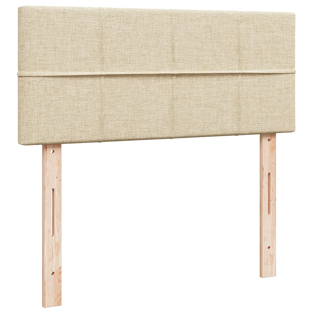 Giroletto a Molle con Materasso Crema 120x190 cm in Tessuto 3287400