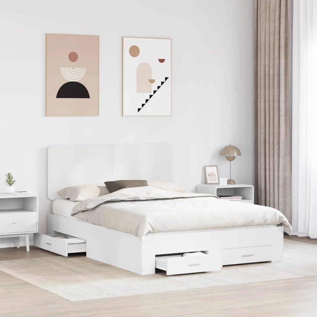 Struttura del letto Bianco 160 x 200 cm Legno multistrato 3412758