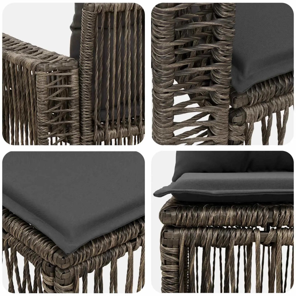 Set Divano da Giardino 12 pz Grigio e Grigio Scuro polyrattan 3435281