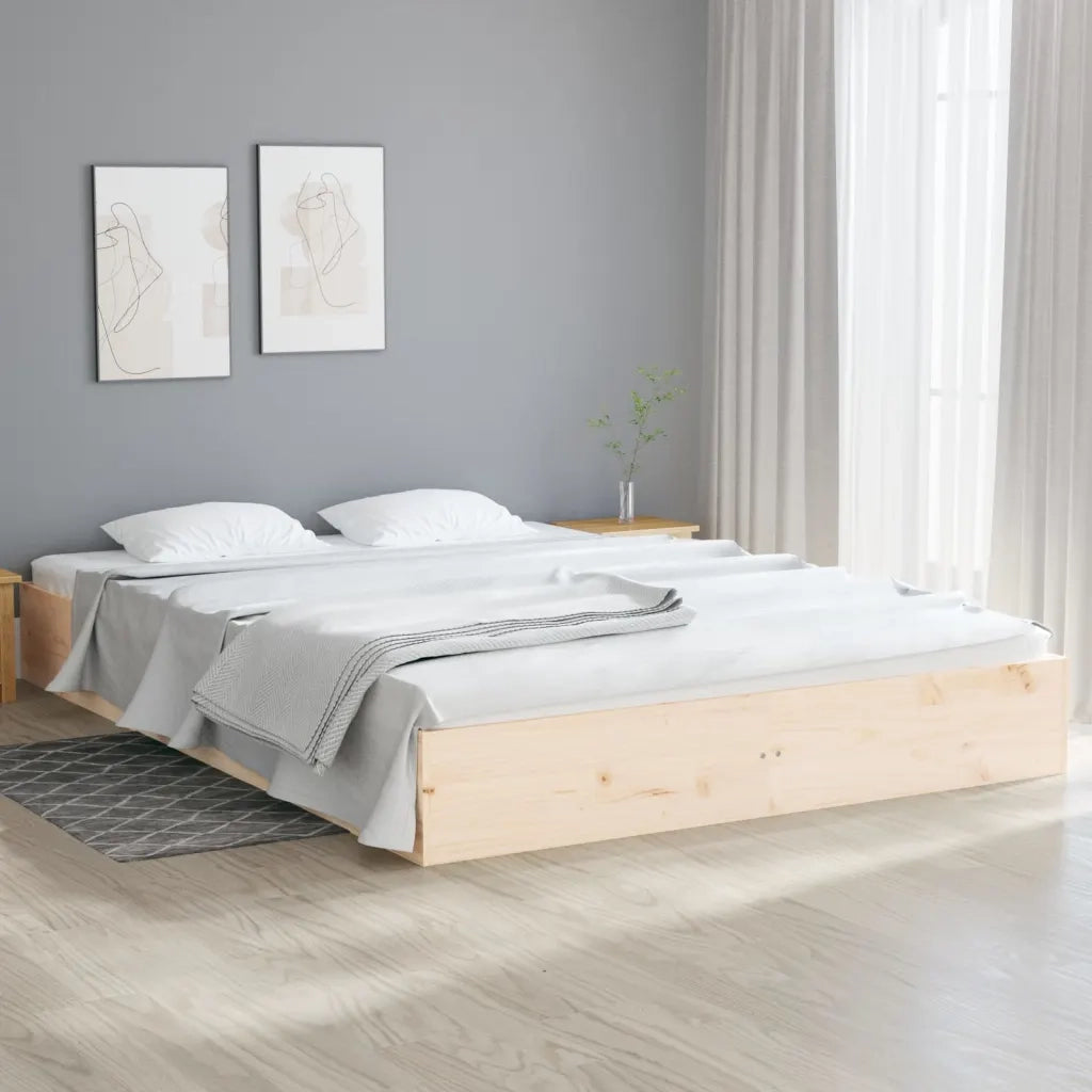Giroletto senza Materasso Ambrato in Legno Massello 120x200 cm 820047