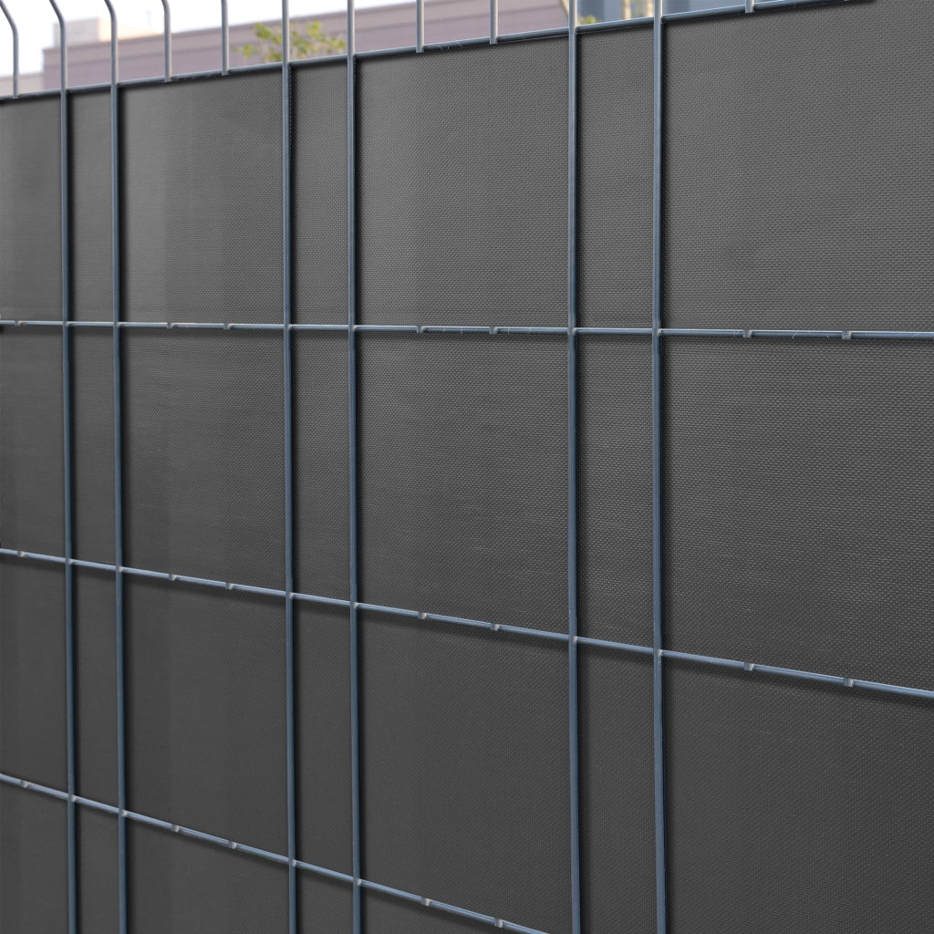 Set di 4 Striscie Frangivista in PVC 'Jesteburg' per Coprire Recinzione di Rete (26,6 m²) Schermatura Protezione Privacy, Frangivento - Antracite [en.casa]