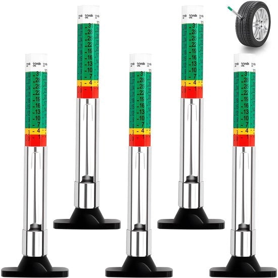 Misuratore di spessore della cinta a colori - Set da 5 pezzi - Preciso - Riciclabile - Efficiente - Facile da leggere - Misuratore di profondità della cinta