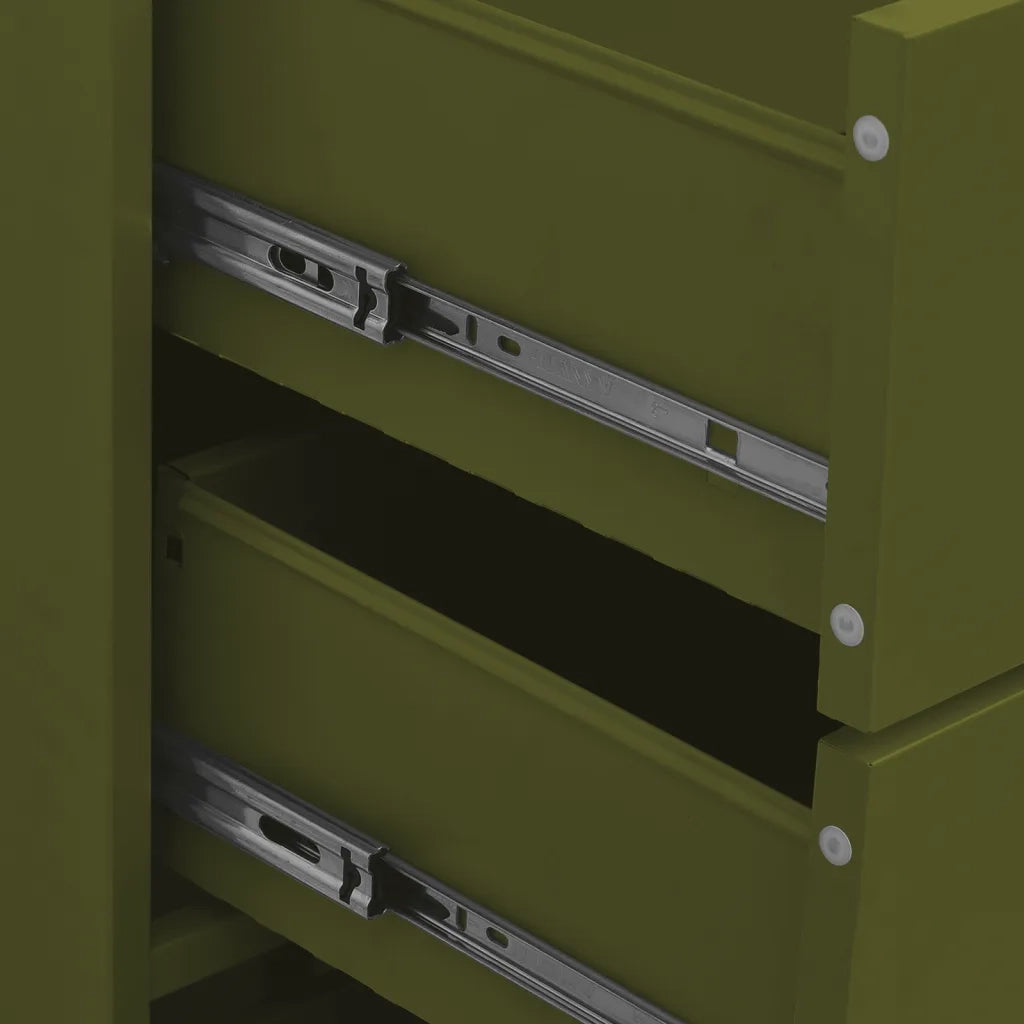 Cassettiera Verde Oliva 80x35x101,5 cm in Acciaio CFW6569136