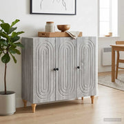 Credenza Grigio Sonoma 89 x 34,5 x 80 cm Legno ingegnerizzato 894191