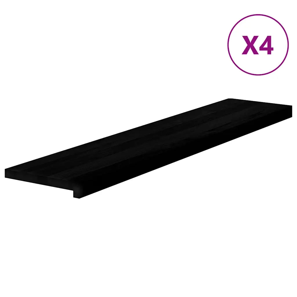 Gradini 4 pz Marrone Scuro 120x25x2 cm Legno Massello Rovere