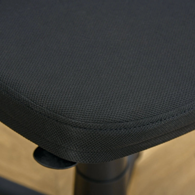 Sedia da ufficio, sedia ergonomica da scrivania, sedia girevole regolabile in altezza, salvaspazio, nera