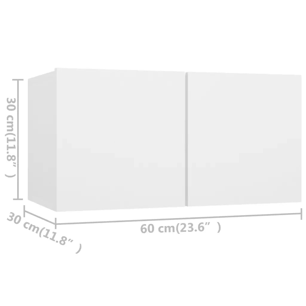 Set Mobili Porta TV 5 pz Bianco in Legno Multistrato 3078694