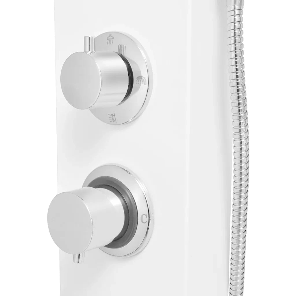 Pannello Doccia in Alluminio Bianco Opaco 142372