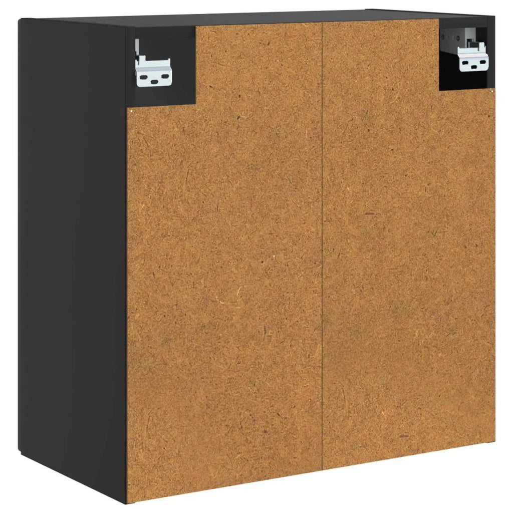 Armadietto a Muro | Mobiletto a muro Nero 59 x 31 x 60 cm Legno ingegnerizzato