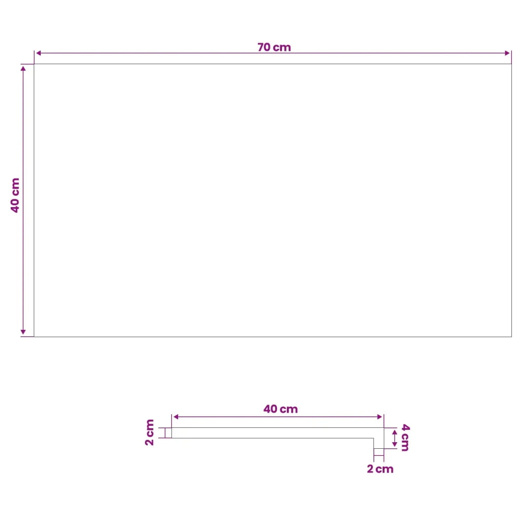 Soglie per finestre 2 pz Marrone 70 x 40 x 2 cm 42048279