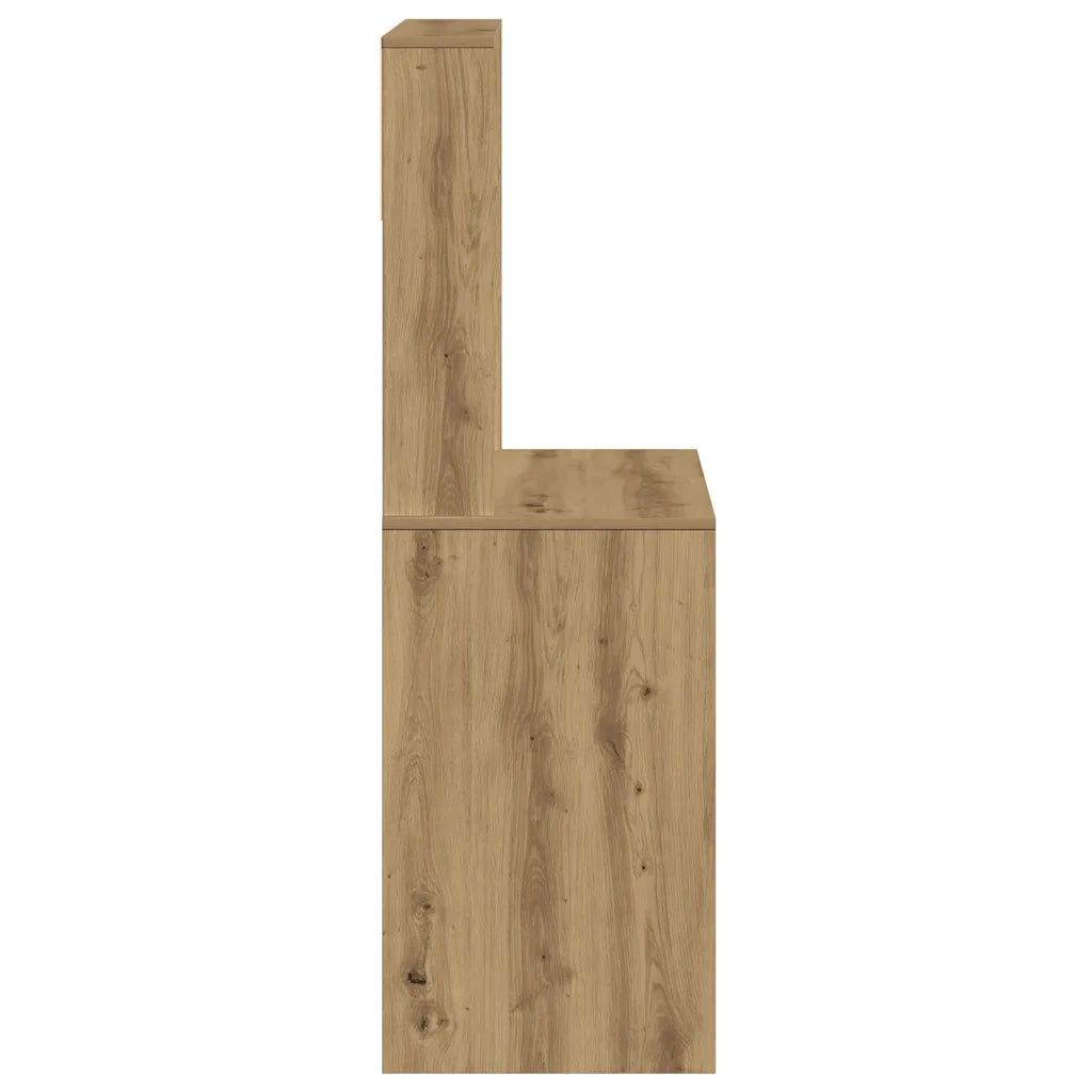 Scrivania | Tavolo da Ufficio Mensole Rovere Artigianale 100x45x140 cm Truciolato