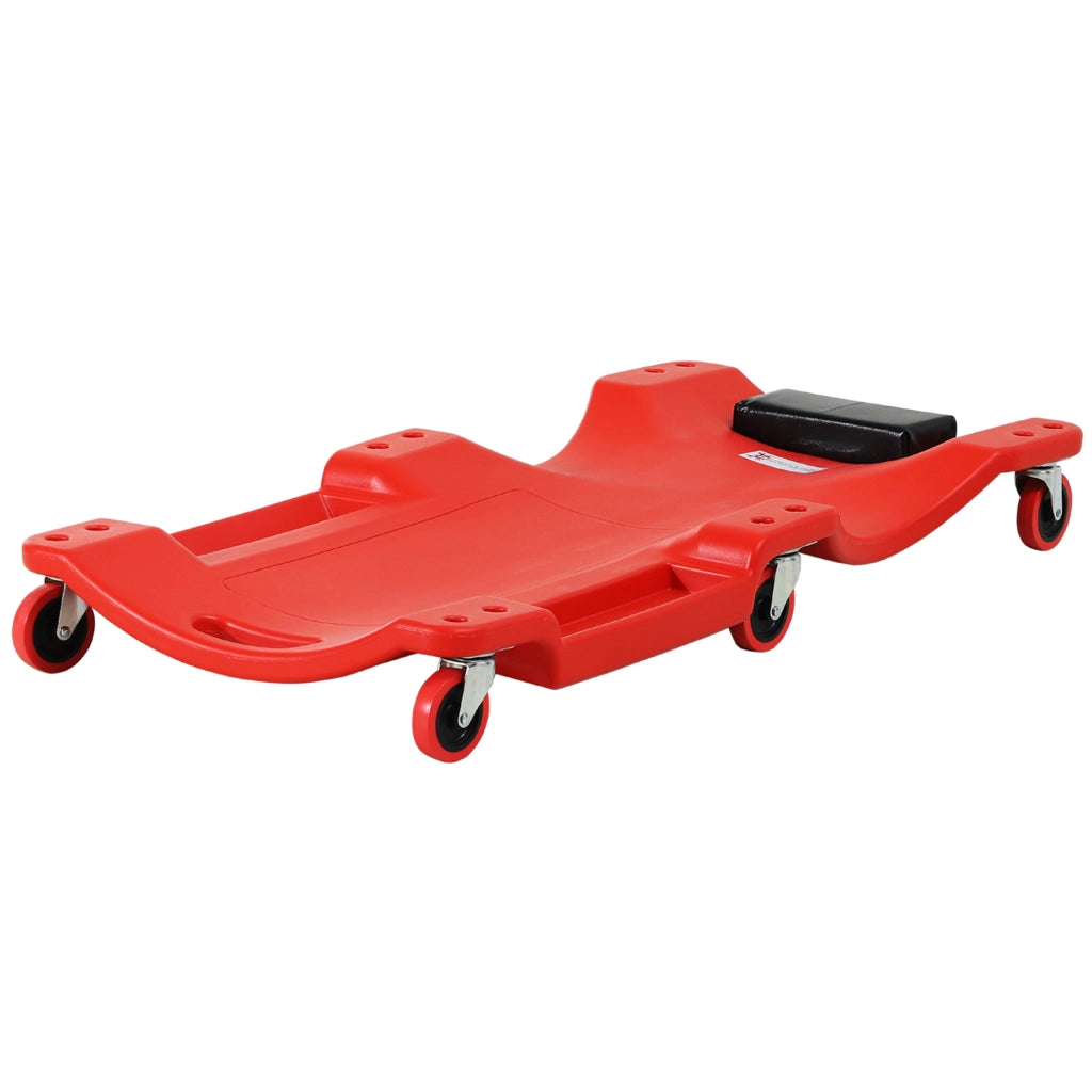 Carrello Sottoauto con Poggiatesta ¨C Xylo ¨C Rosso 100x48x12 cm