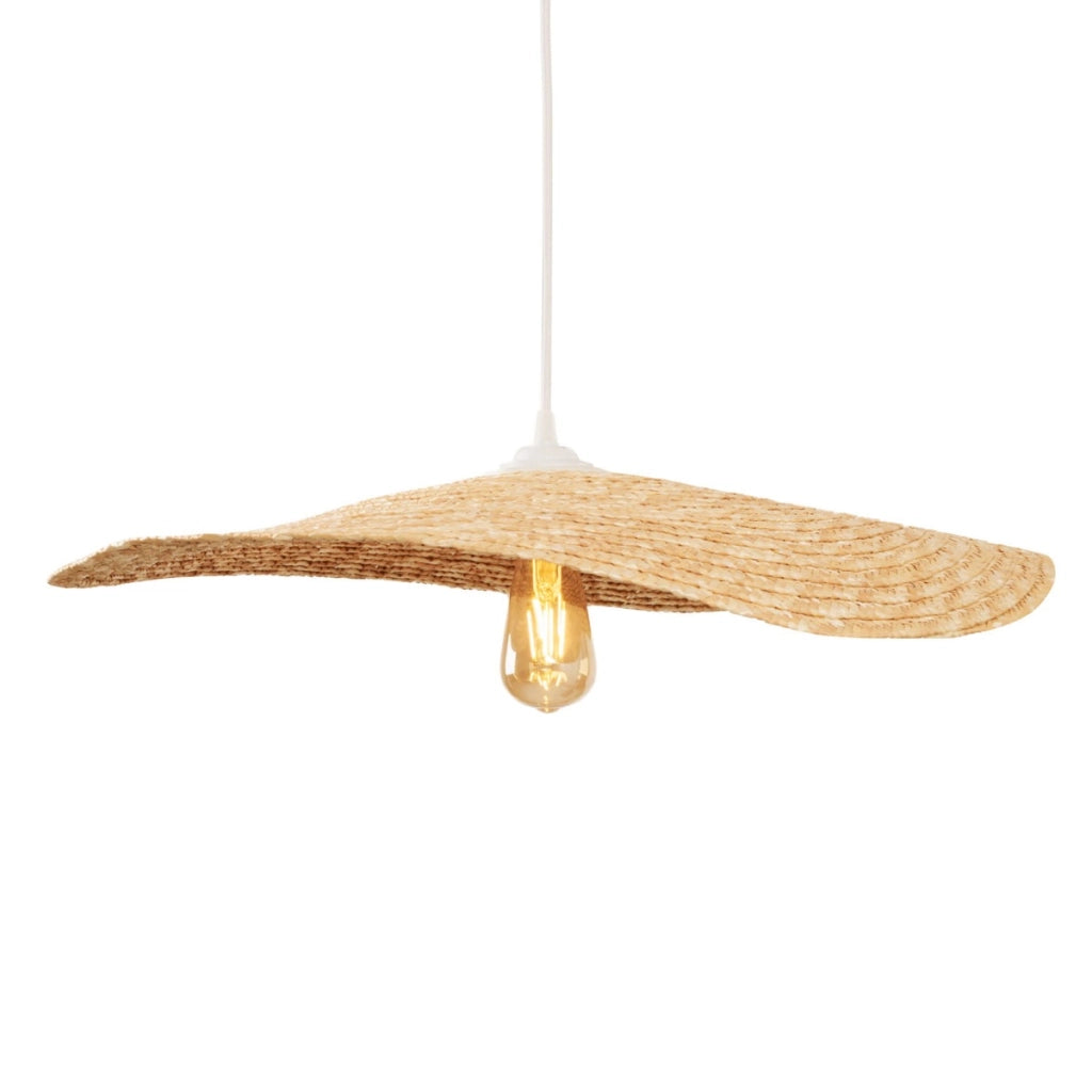 Lampada a sospensione NAP cappello paglia bianca Ø60 Maxlight