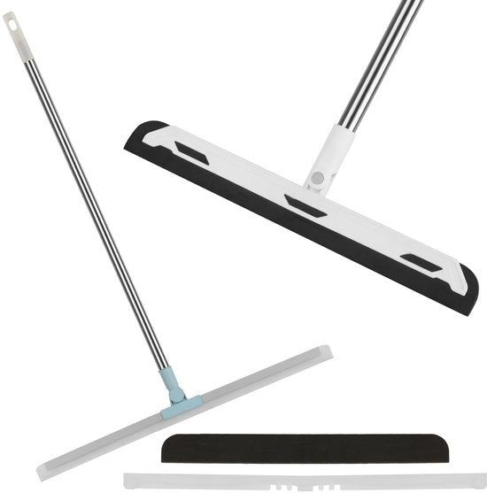 2 set di spazzole per acqua, spazzole per pavimento, spazzole per finestre con maniglia telescopica, spazzola per doccia con lungo manico, spazzole in silicone e schiuma, spazzola per vetro, pavimento doccia, spazzola per teglie cucina, spazzola per bagno