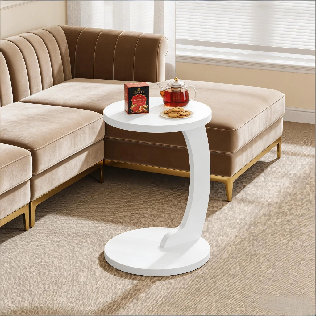 Tavolino rotondo a forma di C - Zephmum