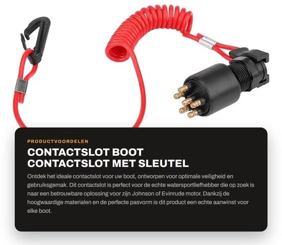 Contatto di Accensione di Alta Qualità - Chiave di Accensione - Interruttore di Accensione - Lanyard di Sicurezza - Numero di Riferimento OE 5005801