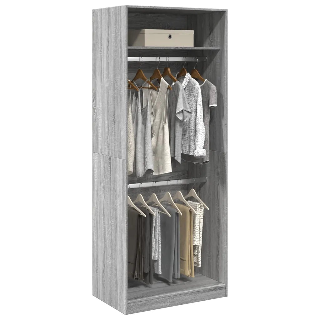 Armadio Grigio Sonoma 80x50x200 cm in Legno Multistrato CFW8616091