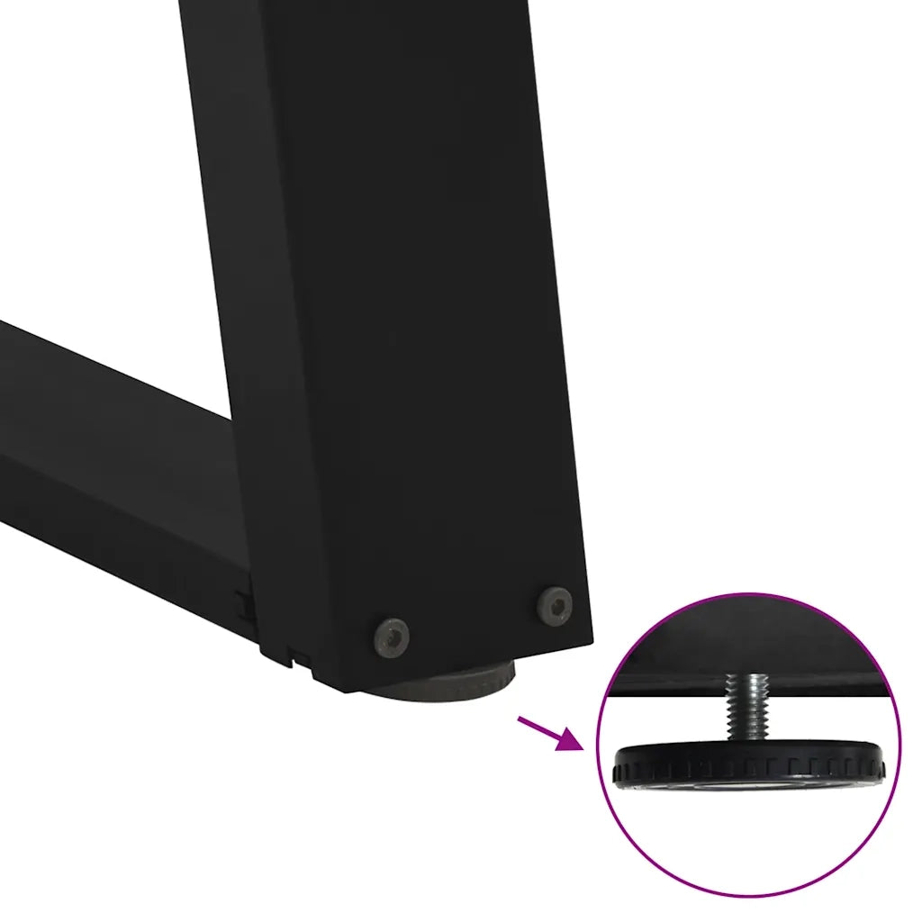 Gambe per Tavolino da Caff¨¨ a Forma di U 2 pz | Piede del tavolo Nere 38x(42-43) cm Acciaio