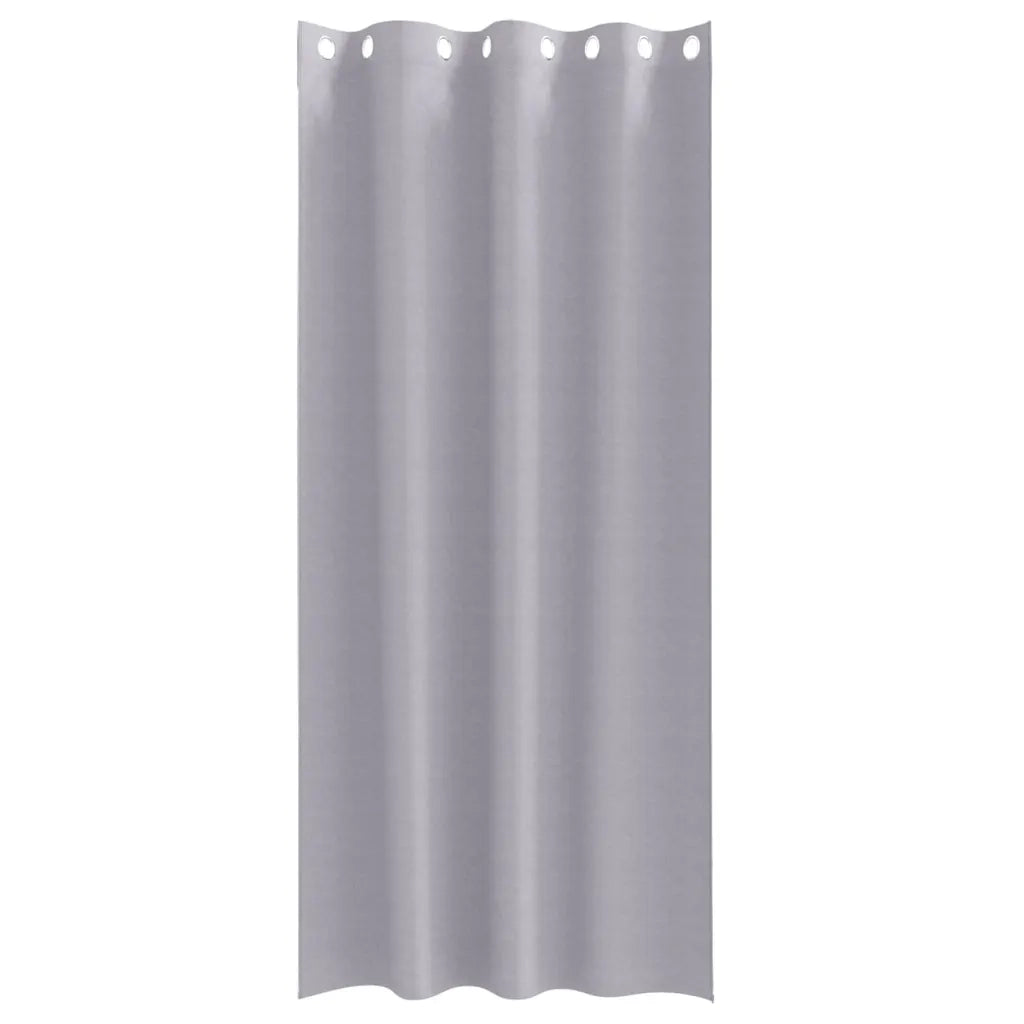 Tende Oscuranti | Tende Blackout con Anelli 2 pz Grigio Metallico 245 x 140 cm