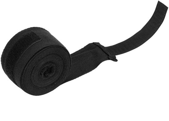 Bandaggi da Boxe a Mano Libera - 2,5m - Adatto per Kickboxing - Nero/rosso/bianco