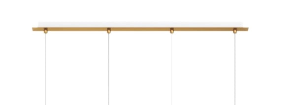 SOSP. OTTONE SATINATO 4 LUCI RETTANGOLARE VETRI (2 X PICCOLO + 2 X GRANDE) TUTTI RUBINO 1191OS-S4 RMIX-RU
