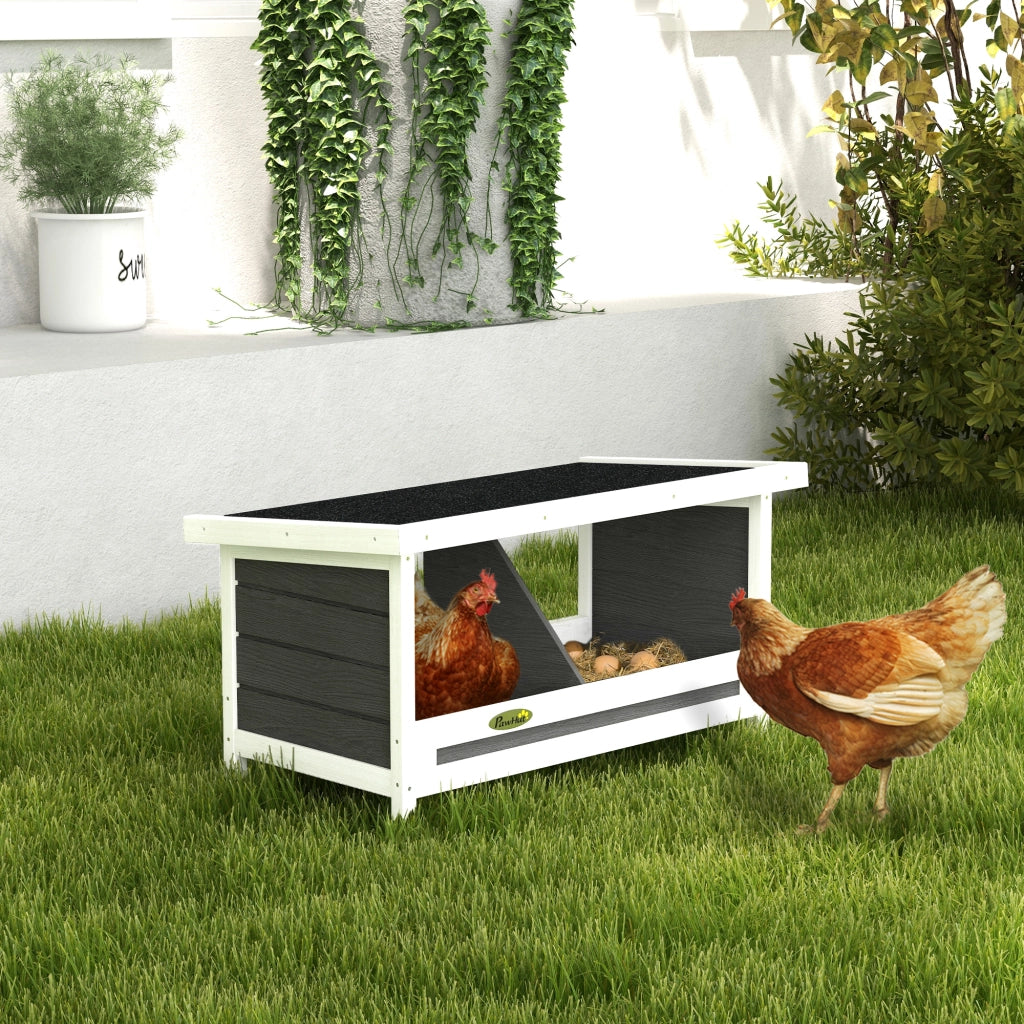 Casetta per Galline in Legno ¨C Minimal ¨C Grigio 80x60x50