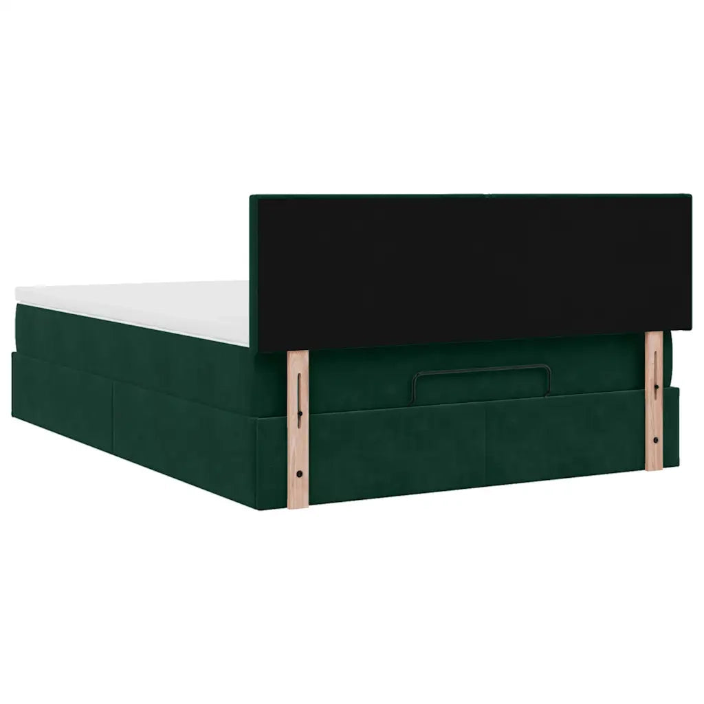 Struttura Letto Pouf con Materasso 140x190 cm in Velluto 3311702