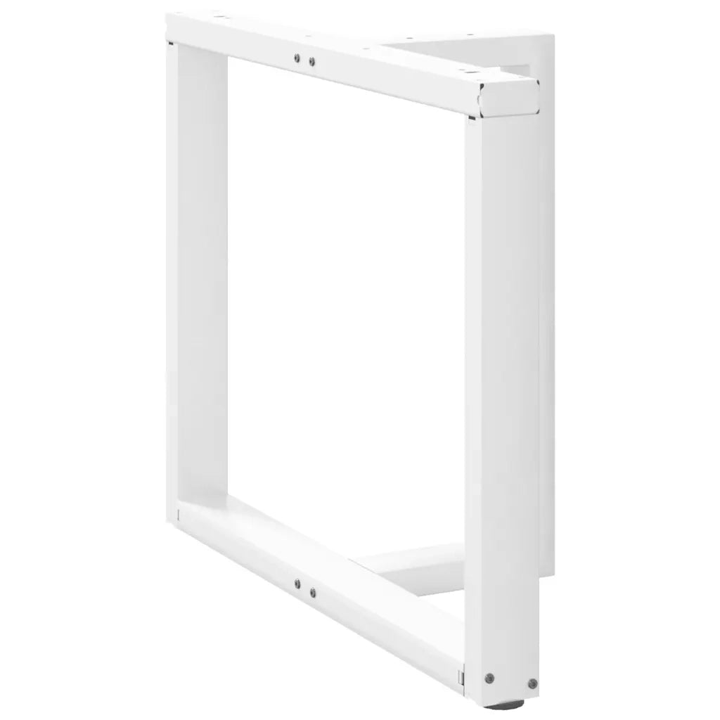 Gambe per tavolo da pranzo a forma di T 2 pz | Piede del tavolo bianche 90x35x(72-73) cm in acciaio