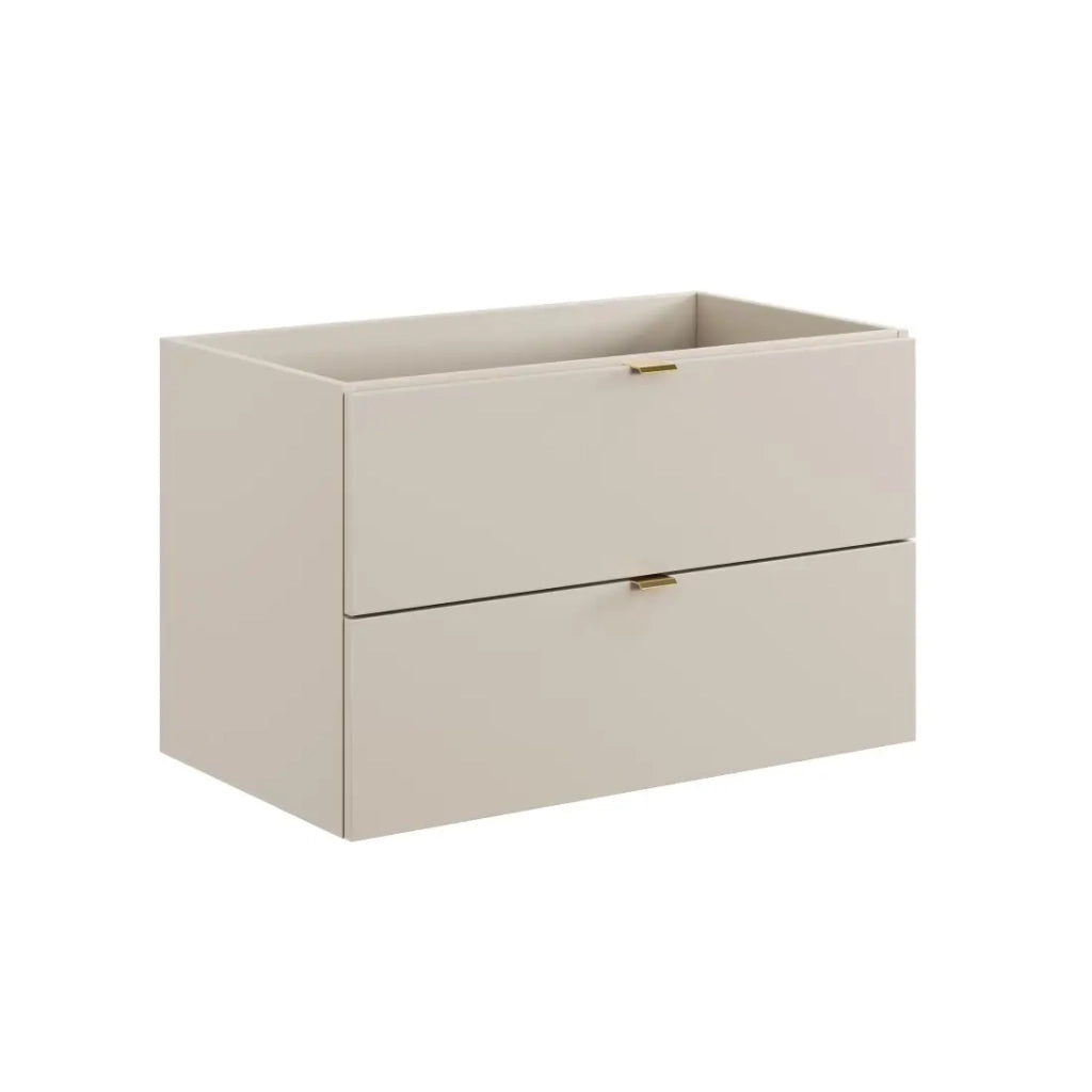Mobile sottolavabo BELLA 80 cm – Colore marrone congo – Finitura opaca e design sospeso