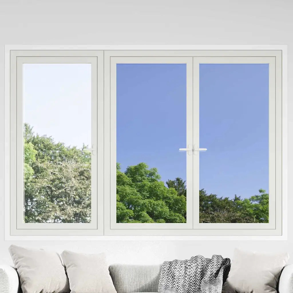 Pellicola per Finestra Solare Riflettente Statica Argento PVC 3394733