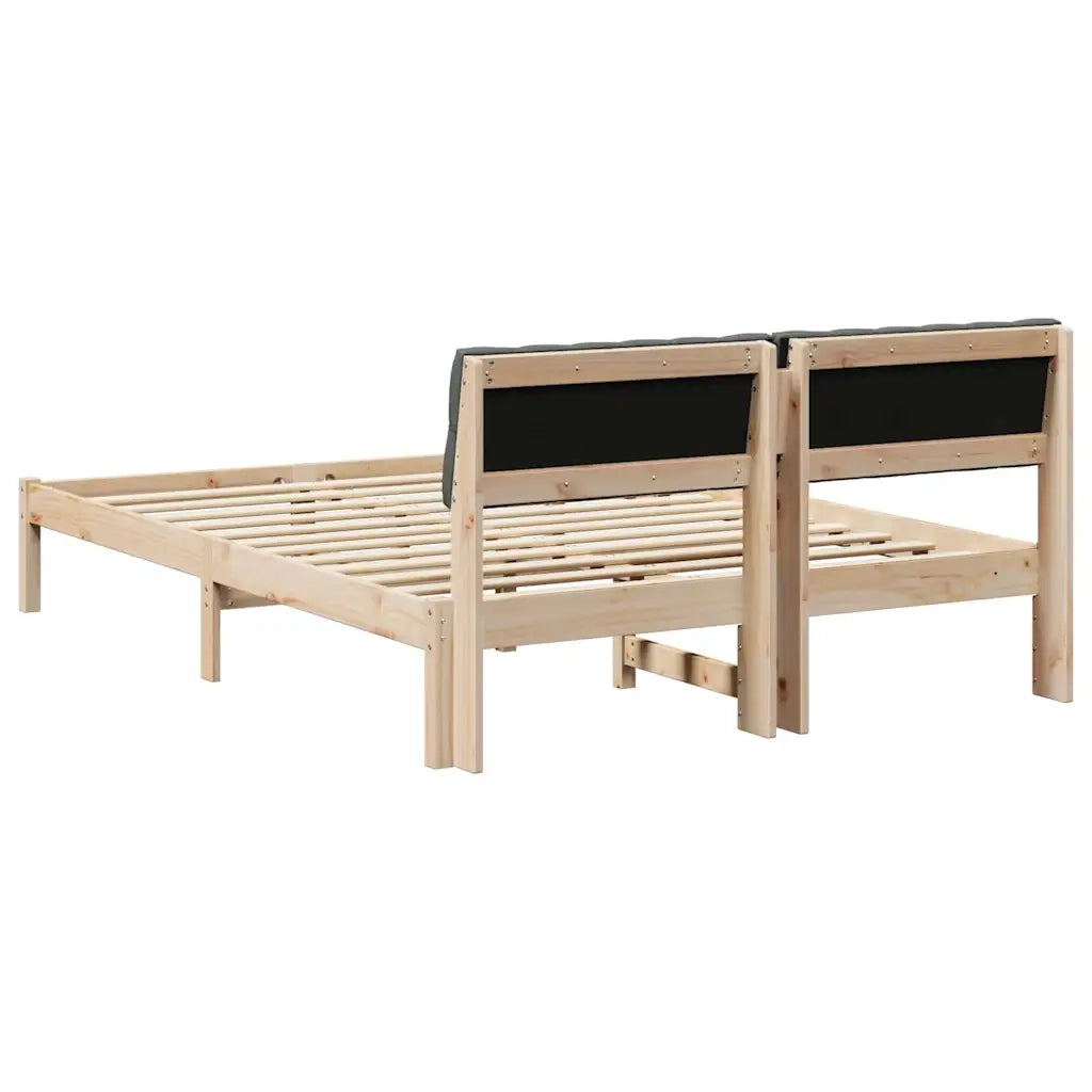 Letto matrimoniale | Letto per adulti | Struttura del Letto marrone e grigio scuro 160 x 200 cm