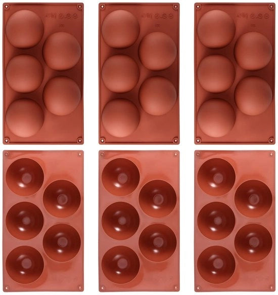 Mold Silicone 6 pezzi - Semi-sforna per Cottura - Resistente al Calore - Antiforatura - Facile da Pulire - Duraturo - Sforna per Cottura