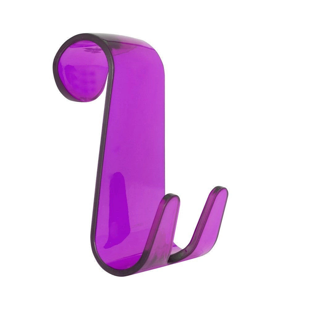 Appendiabiti per scaladasalviette con doppio gancio color fucsia.