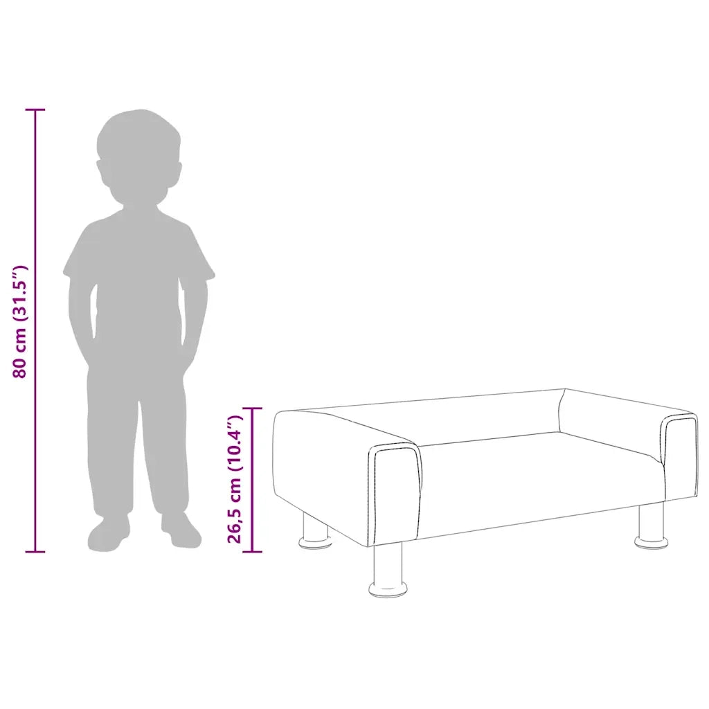 Divano | Divano da soggiorno | Sofa per Bambini Blu 70x45x26,5 cm in Velluto