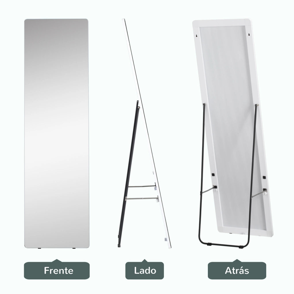 Specchietto da parete ¨C zephmum ¨C Argento 45x37x158,5 cm