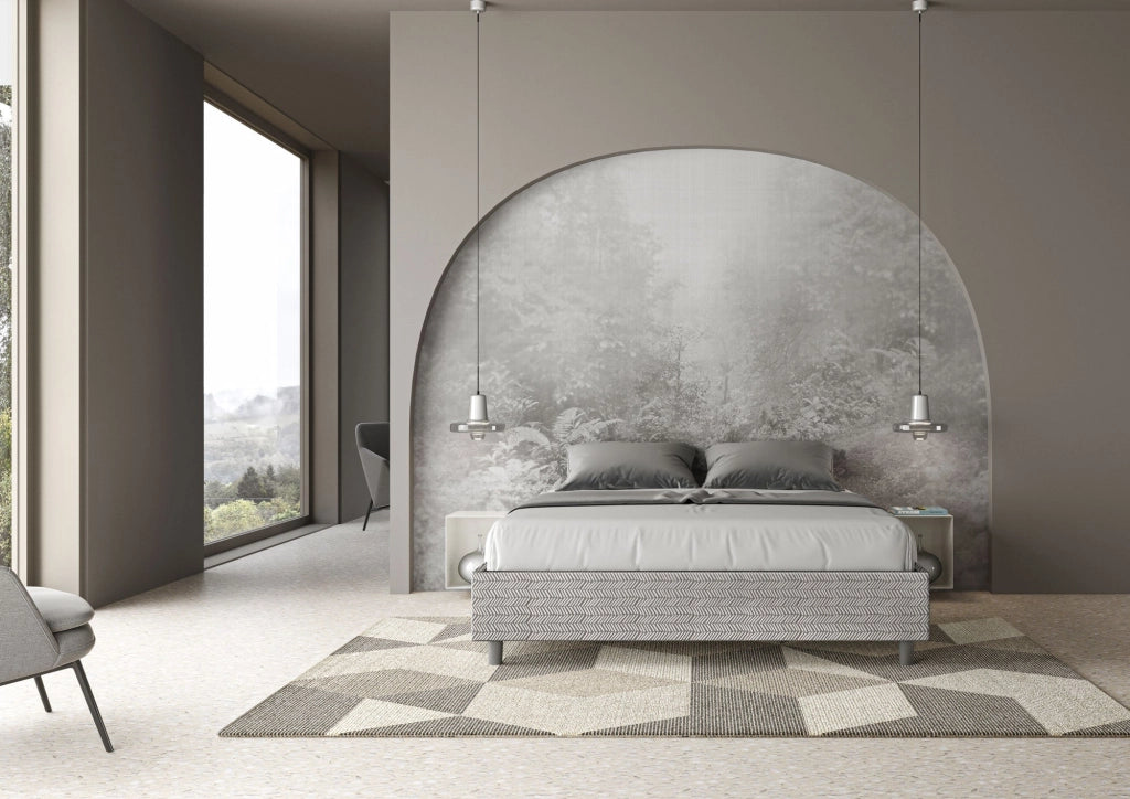 Letto Matrimoniale Sommier 160x210 cm con Rete Azelia Aragona 1 Bianco